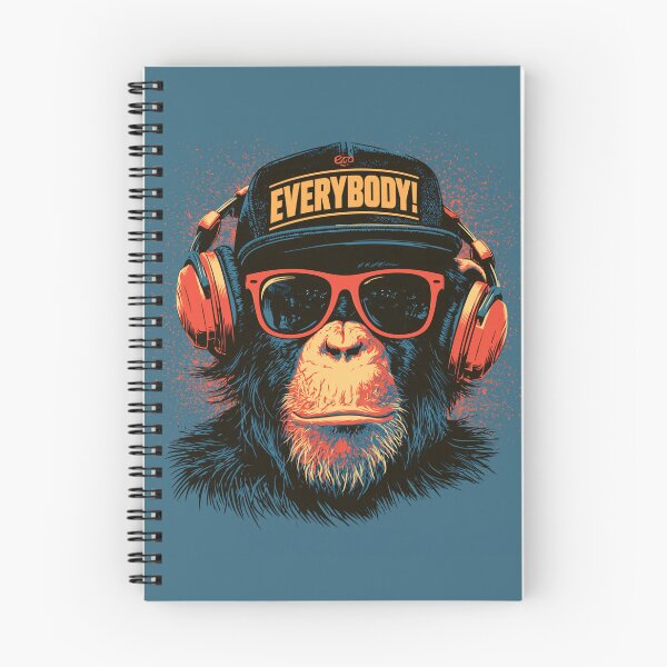 Item preview, DJ Monkey with Headphones EVERYBODY Pop Art designed and sold by GrinGalore.