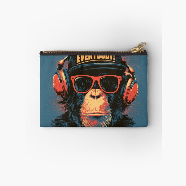 Item preview, DJ Monkey with Headphones EVERYBODY Pop Art designed and sold by GrinGalore.