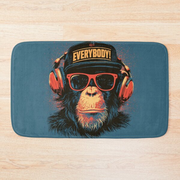 Item preview, DJ Monkey with Headphones EVERYBODY Pop Art designed and sold by GrinGalore.