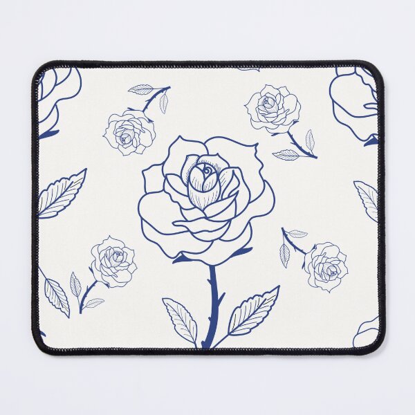 Item preview, Flora pattern blue rose designed and sold by LifeTU.
