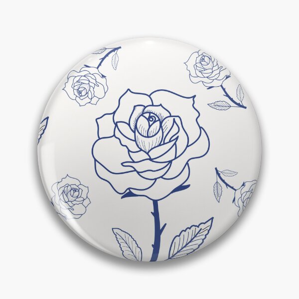Item preview, Flora pattern blue rose designed and sold by LifeTU.