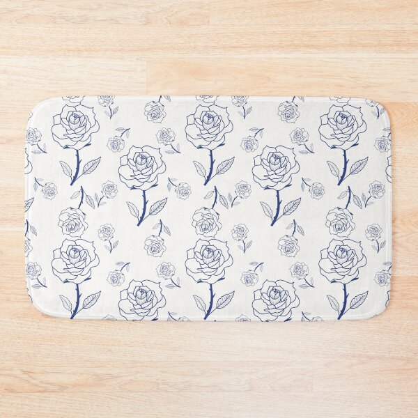 Item preview, Flora pattern blue rose designed and sold by LifeTU.