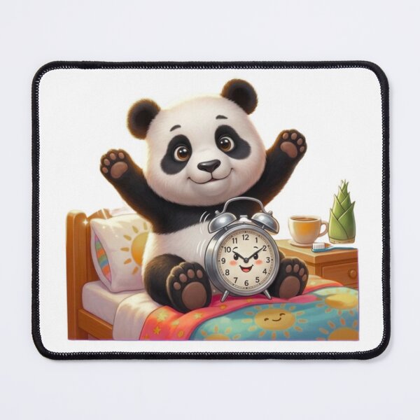 Item preview, Cute Panda Morning Alarm Clock Cartoon Art designed and sold by EnginerdStudio.