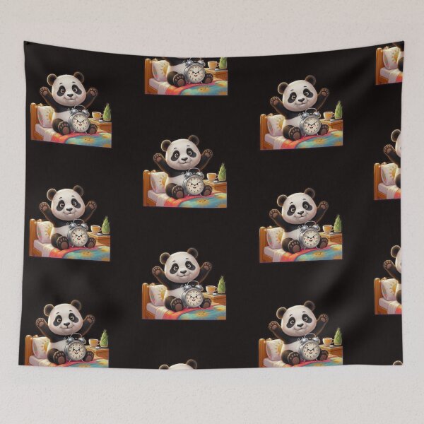 Item preview, Cute Panda Morning Alarm Clock Cartoon Art designed and sold by EnginerdStudio.