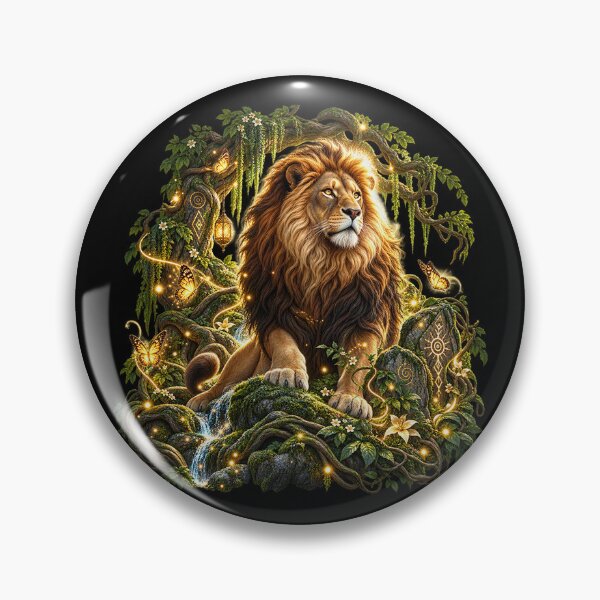 Item preview, Enchanted Lion – Majestic Forest Fantasy designed and sold by TroviTutto.