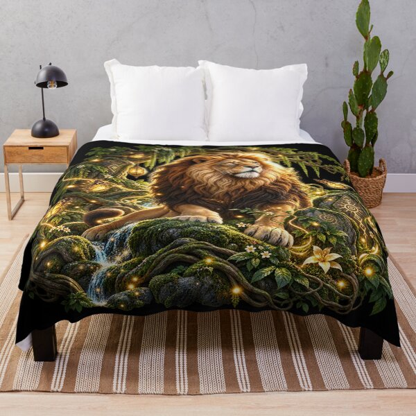 Item preview, Enchanted Lion – Majestic Forest Fantasy designed and sold by TroviTutto.