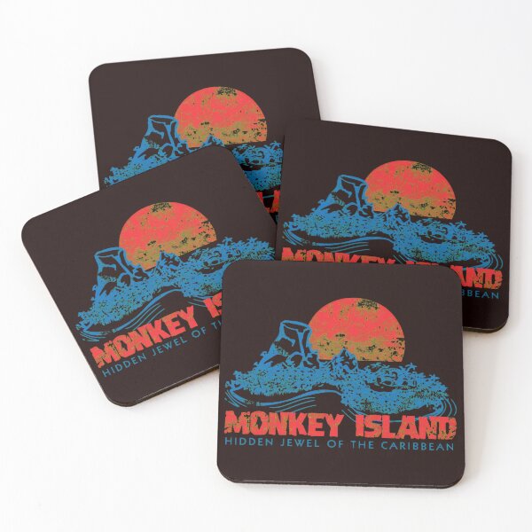 Item preview, Monkey Island Island Sunset Retro Adventure  designed and sold by GoffJennie.