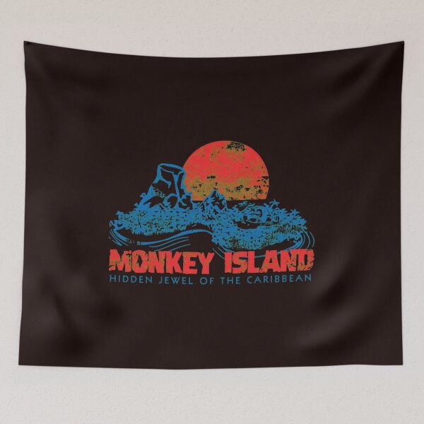 Item preview, Monkey Island Island Sunset Retro Adventure  designed and sold by GoffJennie.