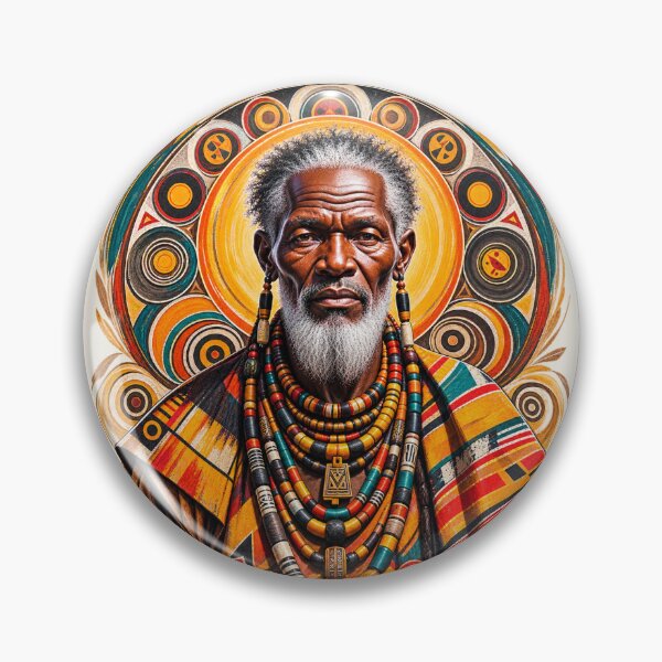 Item preview, African Spiritual Elder Portrait Art | Ancestral Wisdom Keeper | African Spirituality Wall Art designed and sold by 'VARI'.