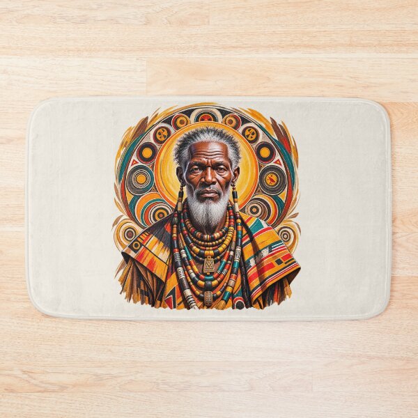 Item preview, African Spiritual Elder Portrait Art | Ancestral Wisdom Keeper | African Spirituality Wall Art designed and sold by 'VARI'.