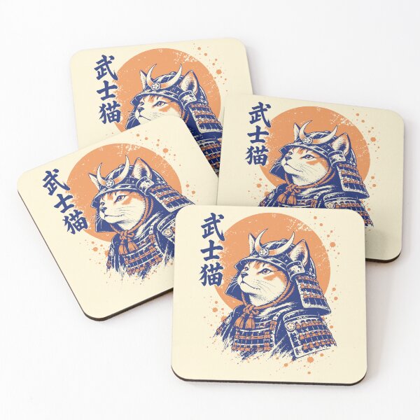 Item preview, Samurai Cat Japanese Armour Art designed and sold by 89shirts.