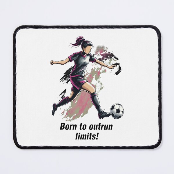 Item preview, Born to Outrun Limits Female Soccer Art designed and sold by SabinUllrichf.