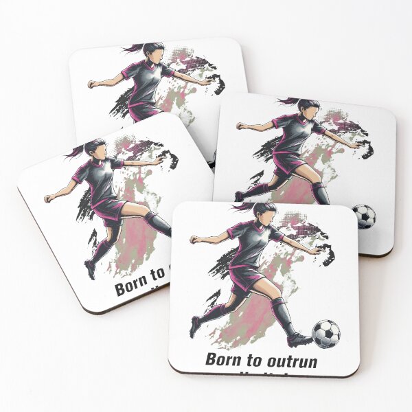 Item preview, Born to Outrun Limits Female Soccer Art designed and sold by SabinUllrichf.