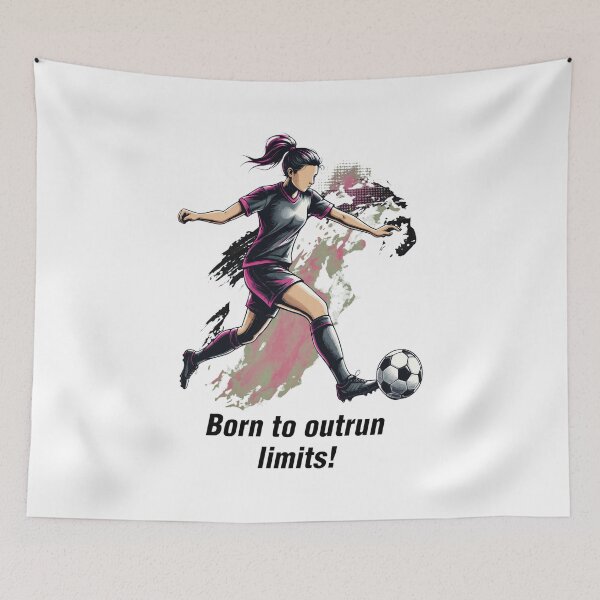 Item preview, Born to Outrun Limits Female Soccer Art designed and sold by SabinUllrichf.