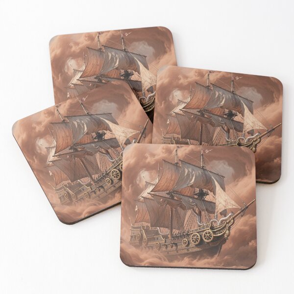 Item preview, Painterly Steampunk Sky Sailing Vessel   designed and sold by FotoworldEdel.