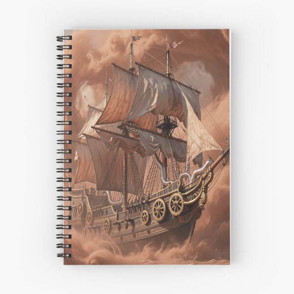 Artikelvorschau, Painterly Steampunk Sky Sailing Vessel   entworfen und verkauft von FotoworldEdel.
