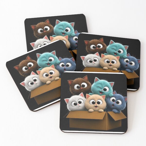 Item preview, Cute Cartoon Cat Kittens in a Box designed and sold by Freedom Line Studio.