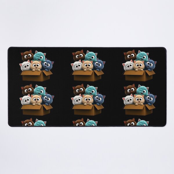 Item preview, Cute Cartoon Cat Kittens in a Box designed and sold by Freedom Line Studio.