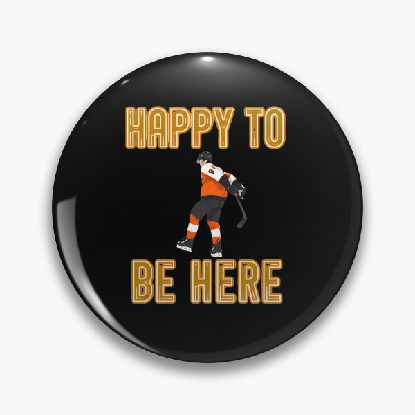 Item preview, Happy To Be Here Neon Hockey Player designed and sold by JessicaBrownn.
