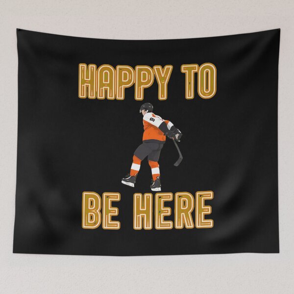 Item preview, Happy To Be Here Neon Hockey Player designed and sold by JessicaBrownn.
