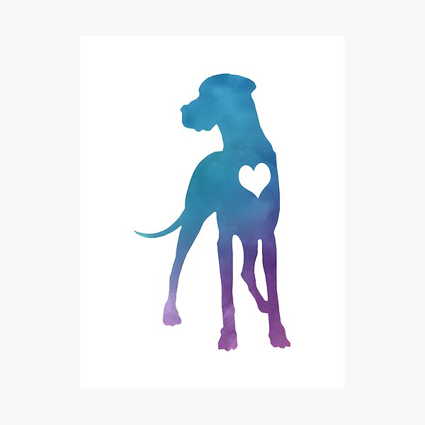 Item preview, Great Dane Watercolor Artwork Featuring Elegant Dog Portrait designed and sold by Aleksei123.