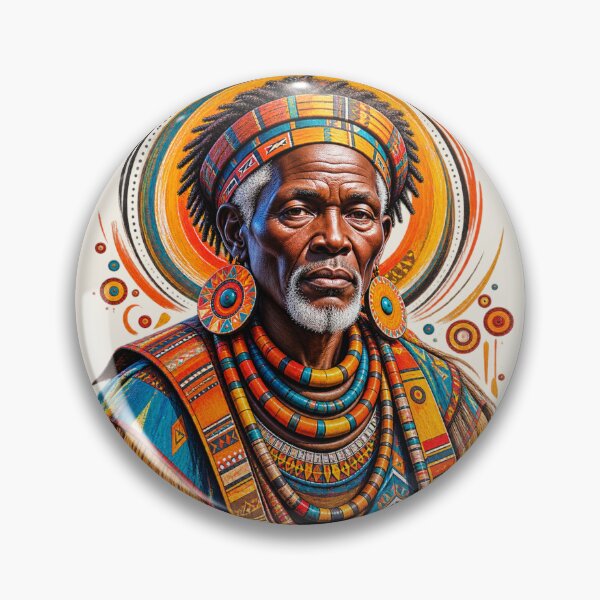 Item preview, African Spiritual Elder Portrait Art | Ancestral Wisdom Keeper | African Spirituality Wall Art designed and sold by 'VARI'.