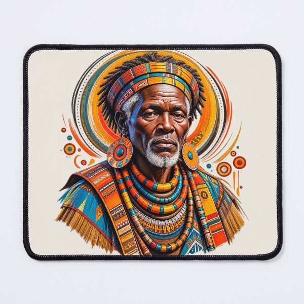 Item preview, African Spiritual Elder Portrait Art | Ancestral Wisdom Keeper | African Spirituality Wall Art designed and sold by 'VARI'.