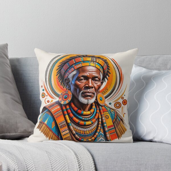 Item preview, African Spiritual Elder Portrait Art | Ancestral Wisdom Keeper | African Spirituality Wall Art designed and sold by 'VARI'.