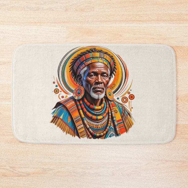 Item preview, African Spiritual Elder Portrait Art | Ancestral Wisdom Keeper | African Spirituality Wall Art designed and sold by 'VARI'.