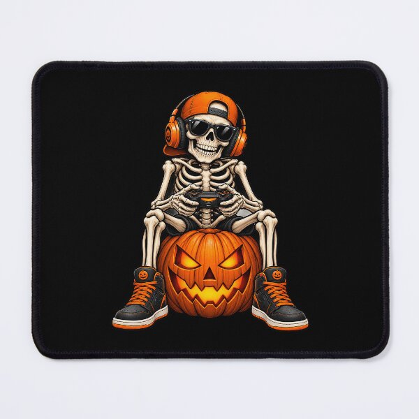 Item preview, Skeleton Gamer Pumpkin Halloween Controller Tee designed and sold by vinhle-olive.
