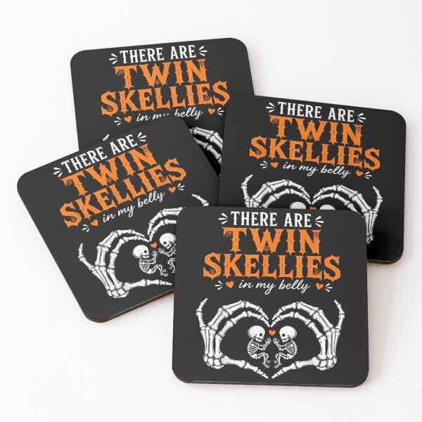 Item preview, There Twin-Skellies in My Belly Skeleton Halloween Pregnancy designed and sold by ALICIAxGONZALEZ.