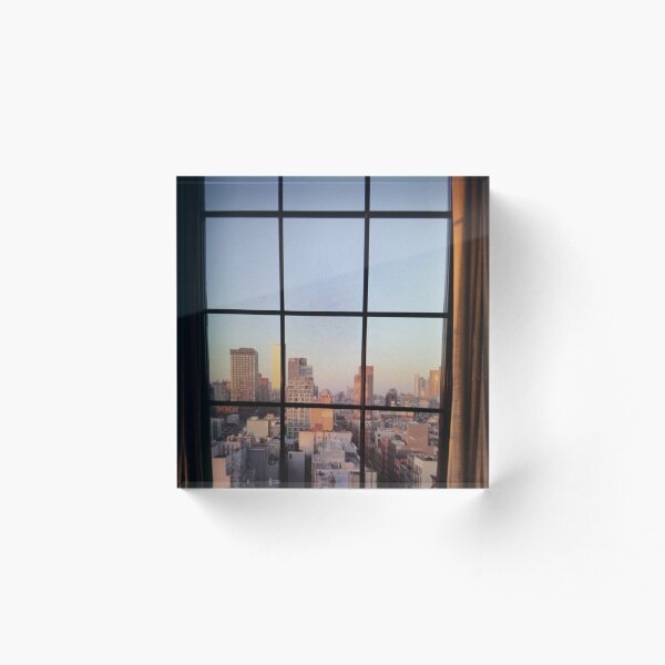 Item preview, Sunset Cityscape Through Window designed and sold by Nicholasgaoes.