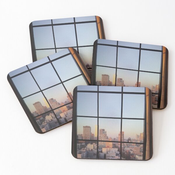 Item preview, Sunset Cityscape Through Window designed and sold by Nicholasgaoes.