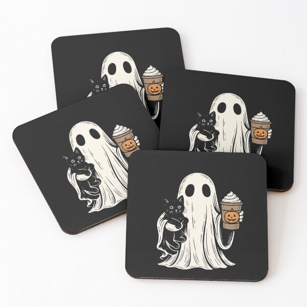 Item preview, Ghost Black Cat Pumpkin Spice Coffee designed and sold by DoArtITa.