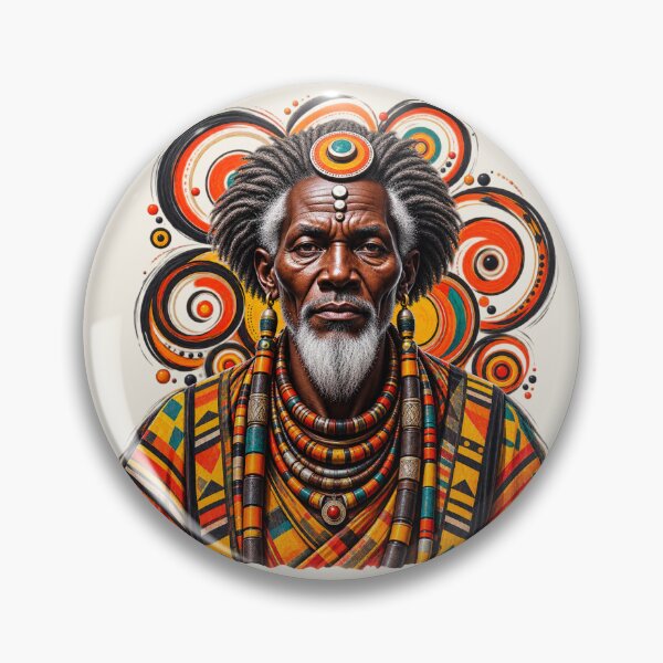 Item preview, African Spiritual Elder Portrait Art | Ancestral Wisdom Keeper | African Spirituality Wall Art designed and sold by 'VARI'.