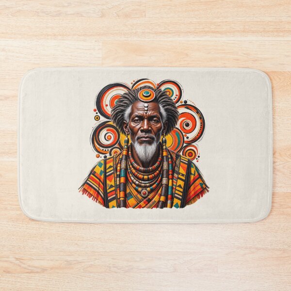 Item preview, African Spiritual Elder Portrait Art | Ancestral Wisdom Keeper | African Spirituality Wall Art designed and sold by 'VARI'.