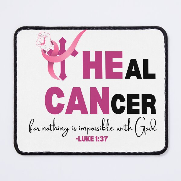 Item preview, Heal Cancer Luke 1 37 Pink Ribbon Faith designed and sold by TRTrendyHouse.