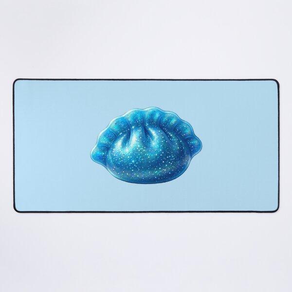Item preview, Blue Glitter Dim Sum Dumpling – Fantasy Kawaii Food designed and sold by EmeraldeaArt.