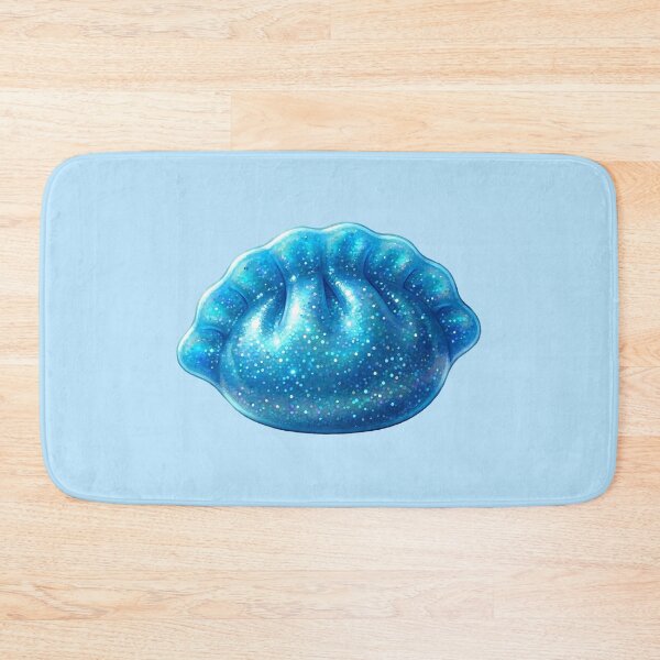 Item preview, Blue Glitter Dim Sum Dumpling – Fantasy Kawaii Food designed and sold by EmeraldeaArt.
