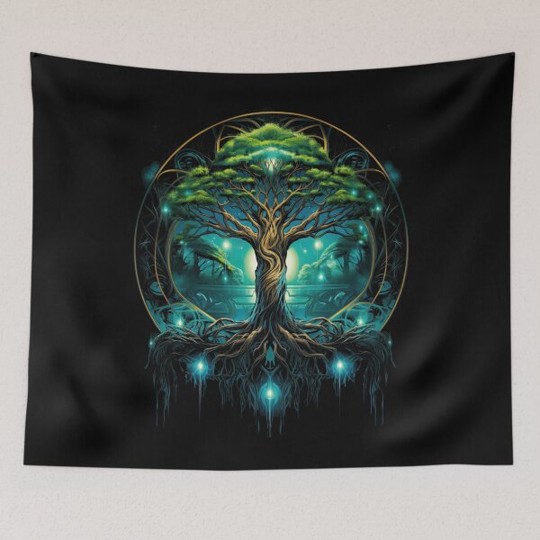 Aperçu de l'œuvre Arbre de Vie Viking Midgard Thor Walhalla créée et vendue par ALICIAxGONZALEZ.