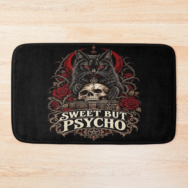 Item preview, Sweet But Psycho Gothic Cat designed and sold by TheInkRaven.