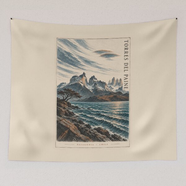 Item preview, Parque Nacional Torres del Paine - Chile designed and sold by GoodOldVintage.