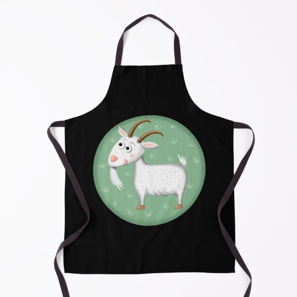 Item preview, Cute White Goat Round Badge Whimsical Farm Animal Graphic designed and sold by Sincoxdesign.