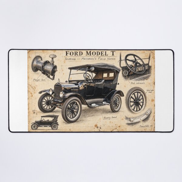 Item preview, Ford Model T Touring – Vintage Mechanic’s Sketchbook designed and sold by Russell Thorne.