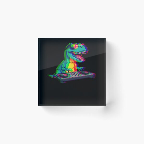 Item preview, T-Rex DJ Optical Illusion T Rex Dinosaur Dino EDM Dance designed and sold by ALICIAxGONZALEZ.
