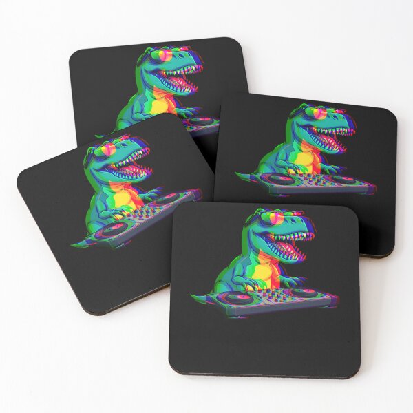 Item preview, T-Rex DJ Optical Illusion T Rex Dinosaur Dino EDM Dance designed and sold by ALICIAxGONZALEZ.