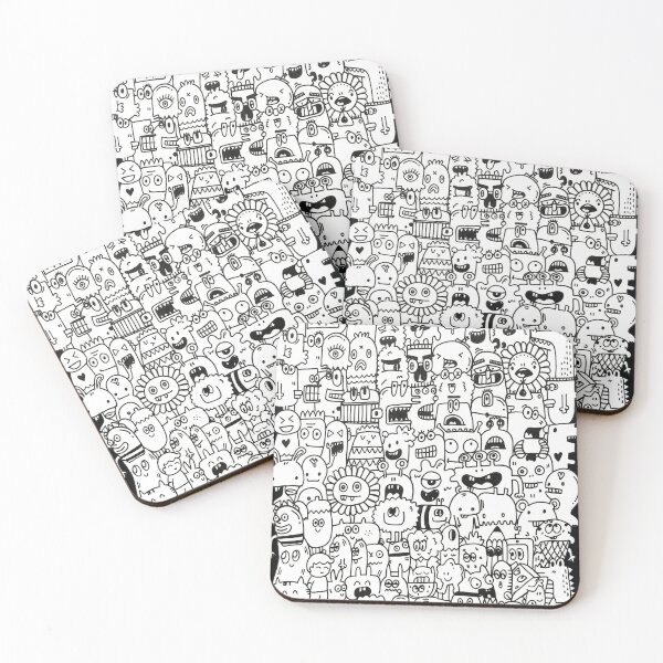 Item preview, Multi Eyed Doodle Monsters - Three Four Five Eyed Creatures designed and sold by Vivid Pixel Studio.