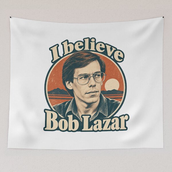 Item preview, I believe Bob Lazar - Retro Screenprint Portrait designed and sold by thefreezoneart.