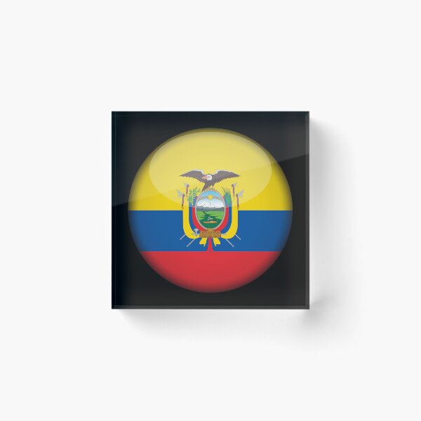 Item preview, Ecuadorian 3D Round Flag Statement Art for Supporters designed and sold by YAZ.