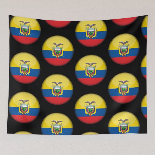 Item preview, Ecuadorian 3D Round Flag Statement Art for Supporters designed and sold by YAZ.